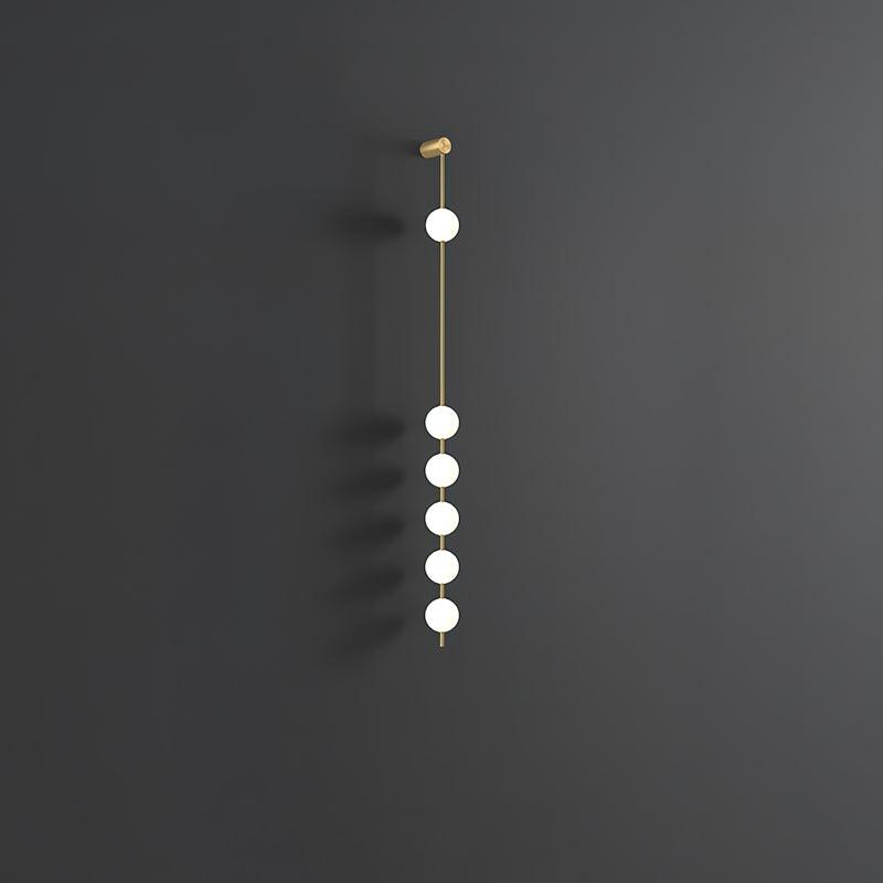 Verticale Glazen Wandlamp met Messing - Design Verlichting voor Gang & Entree | Sansoti