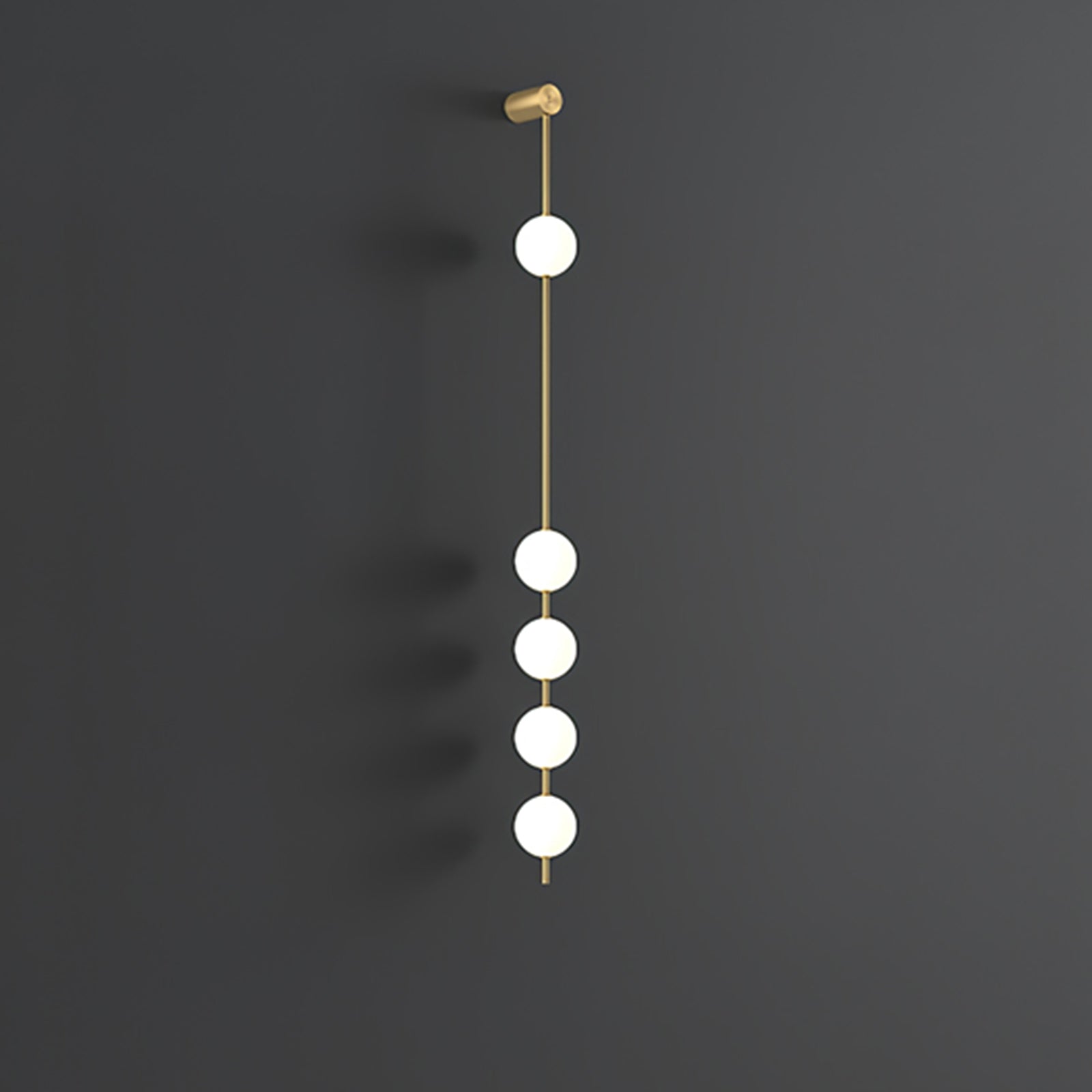 Verticale Glazen Wandlamp met Messing - Design Verlichting voor Gang & Entree | Sansoti