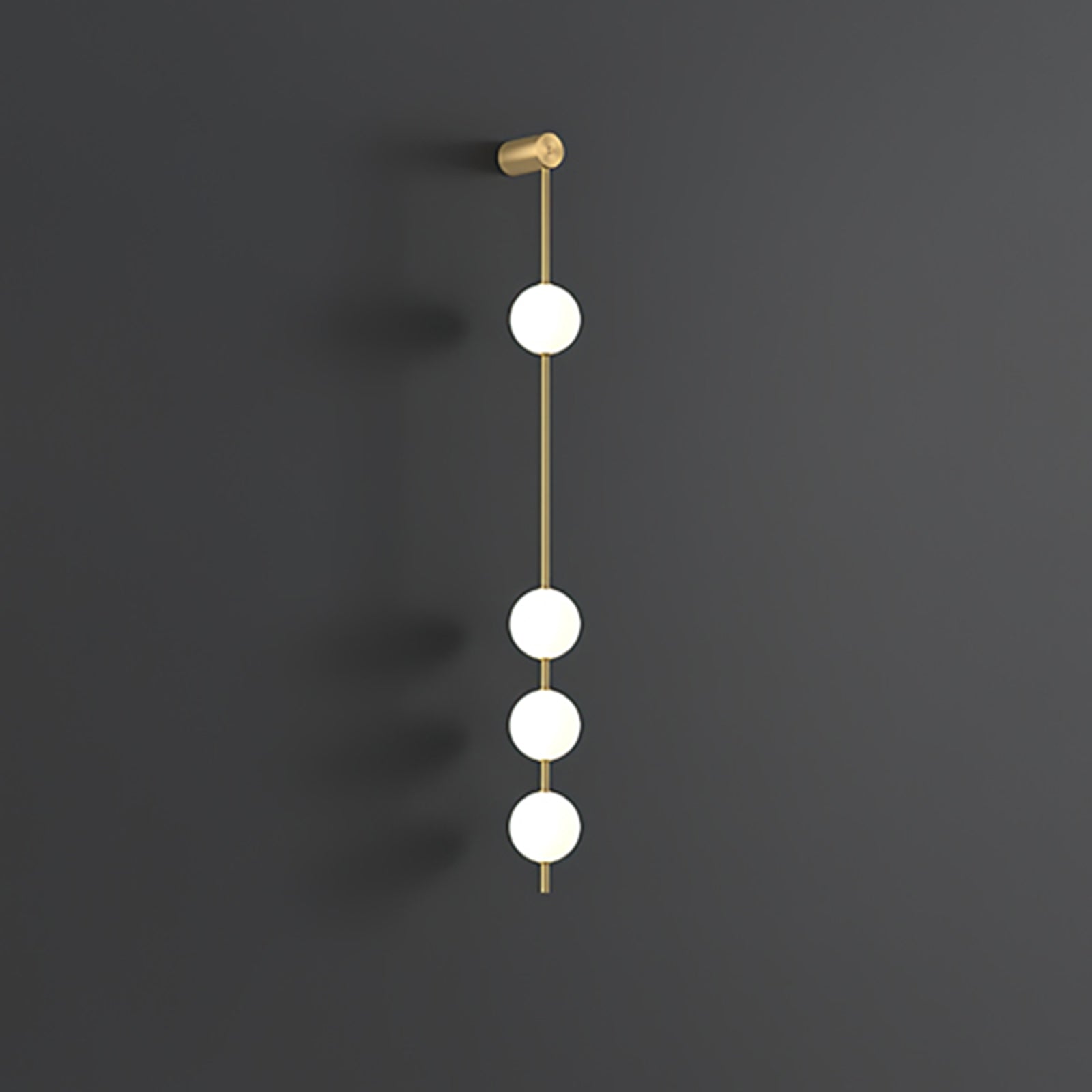 Verticale Glazen Wandlamp met Messing - Design Verlichting voor Gang & Entree | Sansoti