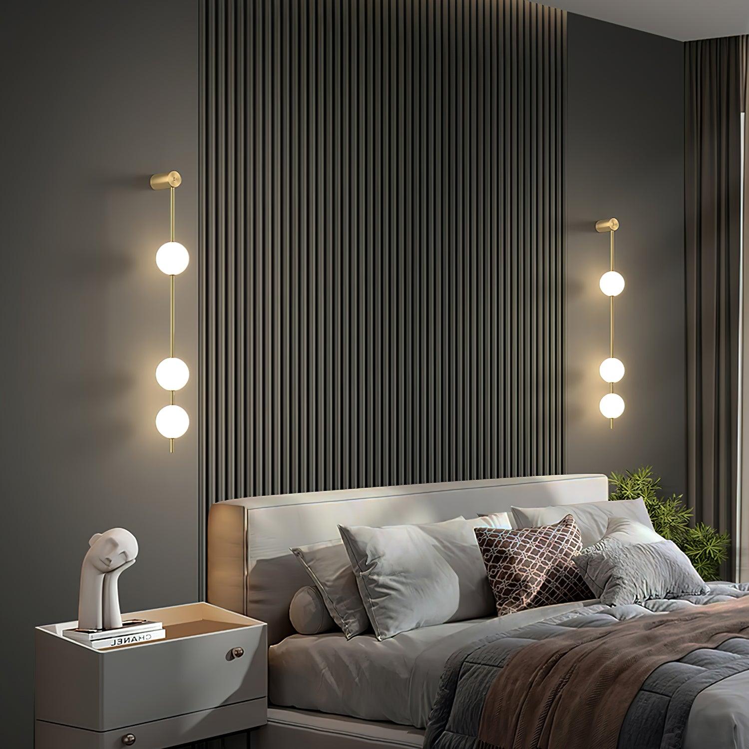 Verticale Glazen Wandlamp met Messing - Design Verlichting voor Gang & Entree | Sansoti