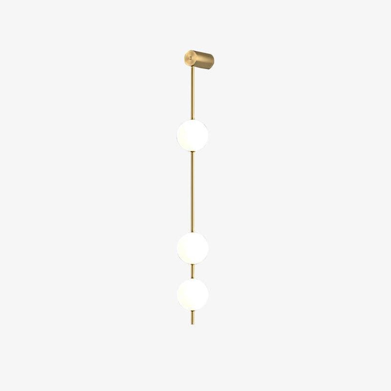 Verticale Glazen Wandlamp met Messing - Design Verlichting voor Gang & Entree | Sansoti