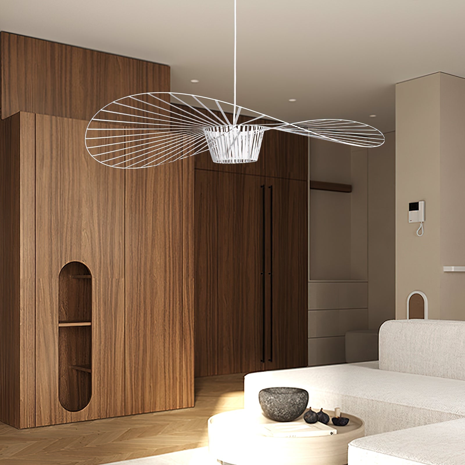 Vertigo Hanglamp Fiberglass Sculptuur met Vloeiende Silhouet Modern Design | Sansoti