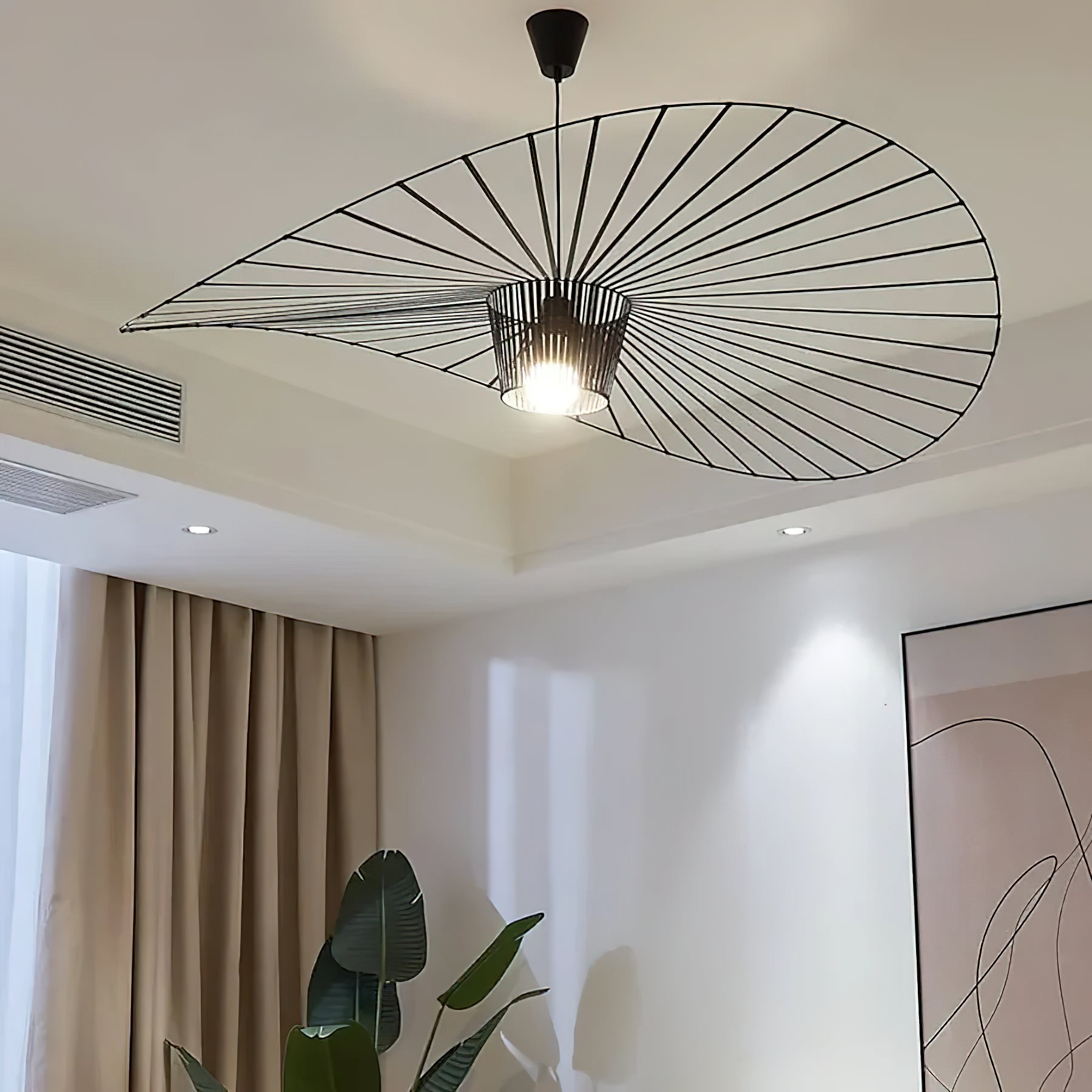 Vertigo Hanglamp Fiberglass Sculptuur met Vloeiende Silhouet Modern Design | Sansoti