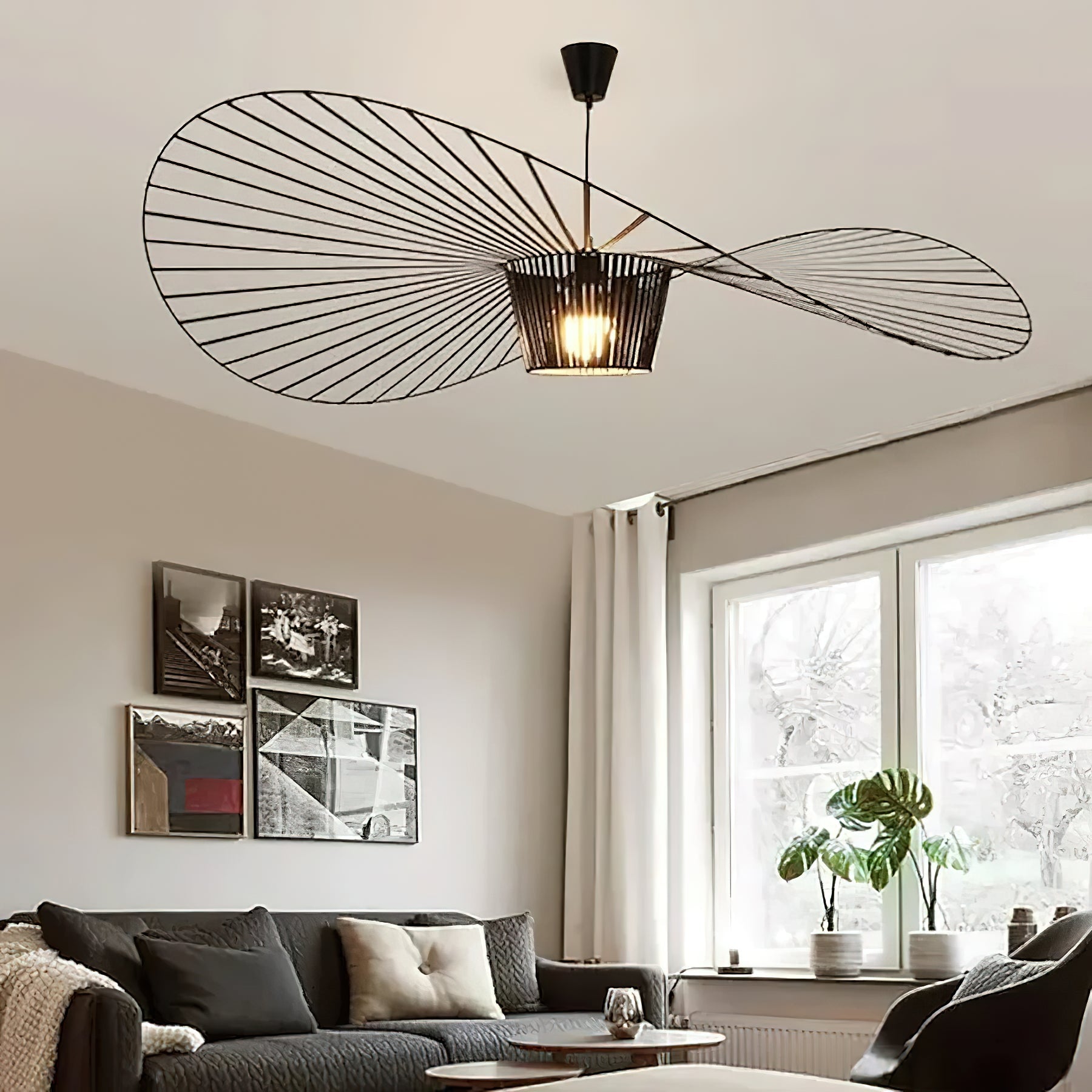 Vertigo Hanglamp Fiberglass Sculptuur met Vloeiende Silhouet Modern Design | Sansoti