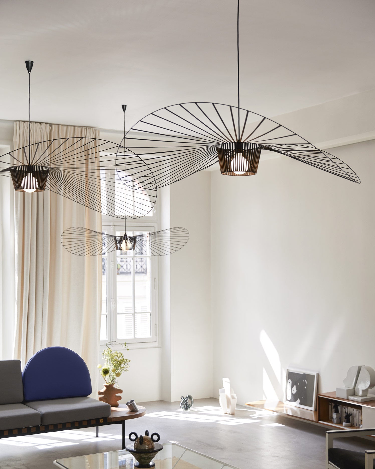 Vertigo Hanglamp Fiberglass Sculptuur met Vloeiende Silhouet Modern Design | Sansoti