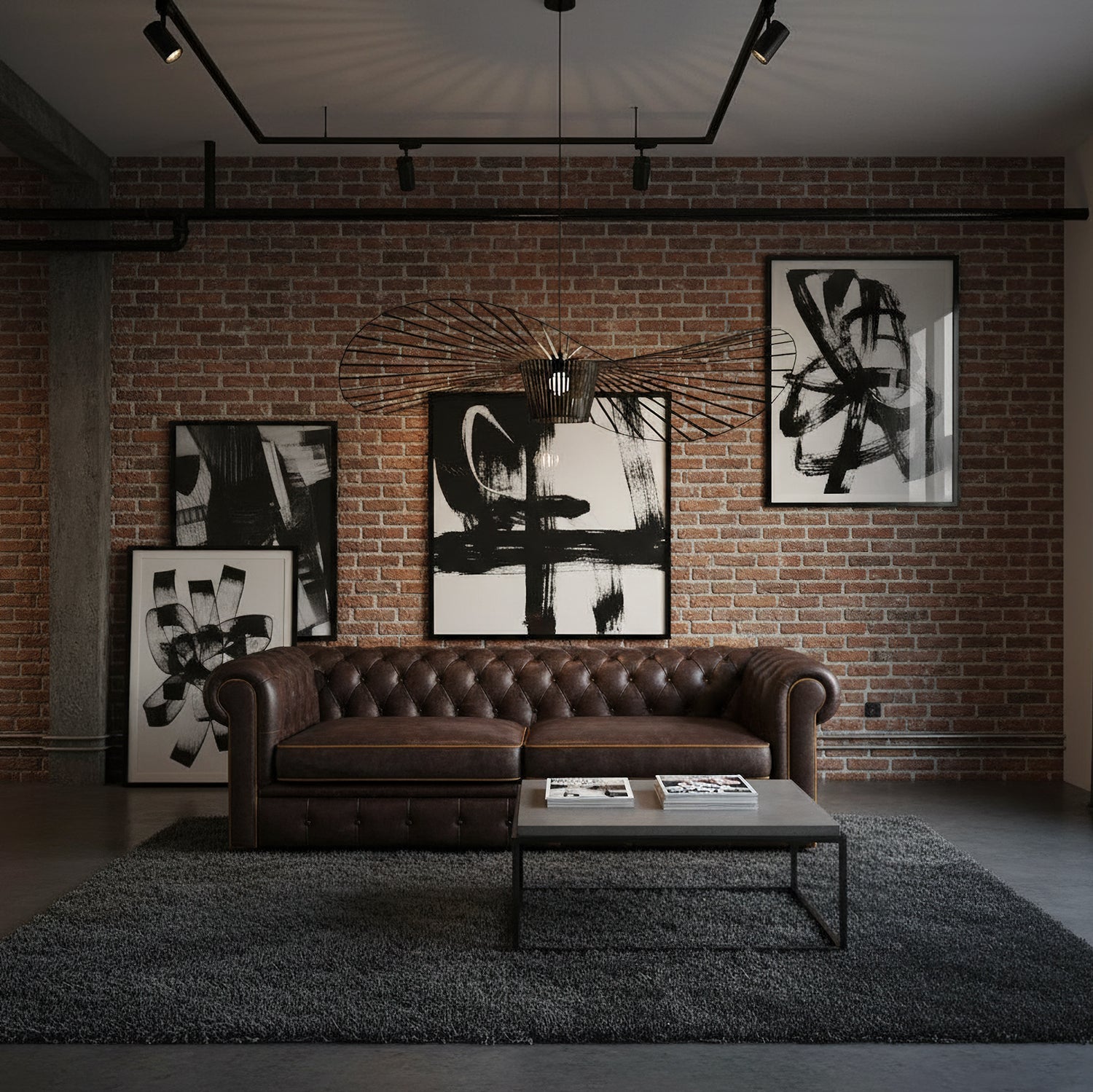 Hanglamp met Polyurethaan Ribbons – Sculptural Design Fiber Grote Zwevende Pendellamp Eetkamer – Ø80cm-Ø200cm | Sansoti
