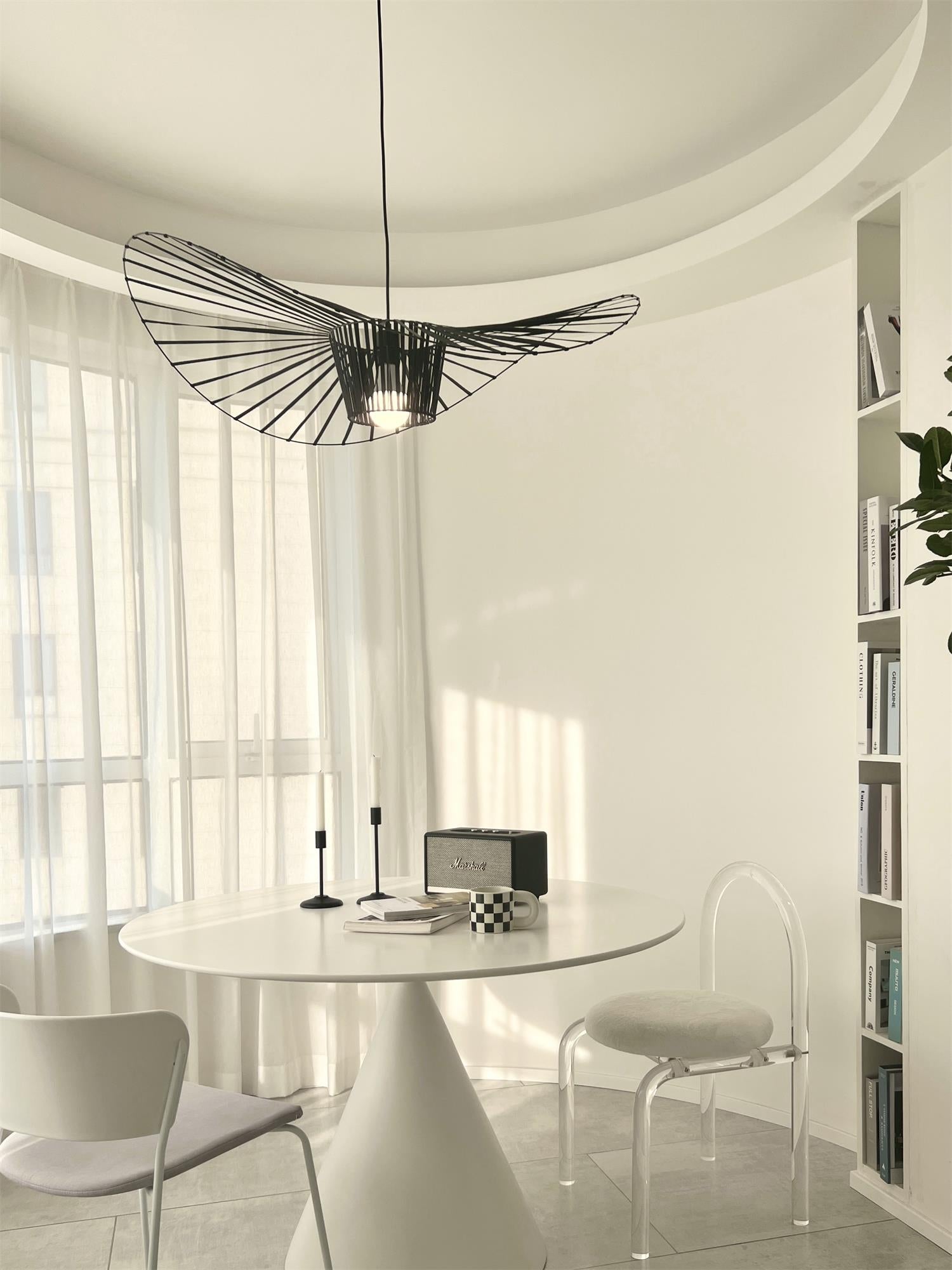 Hanglamp met Polyurethaan Ribbons – Sculptural Design Fiber Grote Zwevende Pendellamp Eetkamer – Ø80cm-Ø200cm | Sansoti