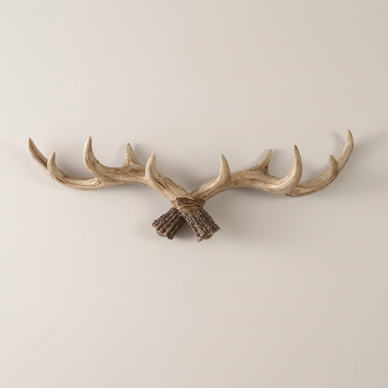 Wandkapstok Gewei Resin Haken Entree Hal Jassen Tassen Sleutels Ophangen Decoratief Rustiek Natuur Wanddecoratie | Sansoti