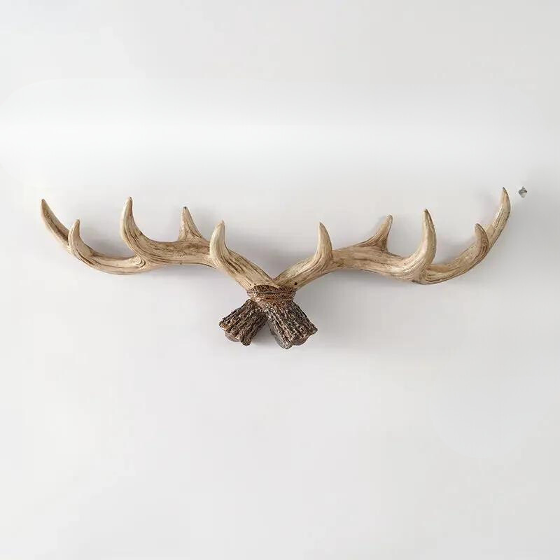 Wandkapstok Gewei Resin Haken Entree Hal Jassen Tassen Sleutels Ophangen Decoratief Rustiek Natuur Wanddecoratie | Sansoti
