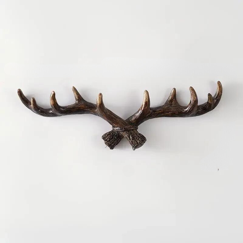 Wandkapstok Gewei Resin Haken Entree Hal Jassen Tassen Sleutels Ophangen Decoratief Rustiek Natuur Wanddecoratie | Sansoti