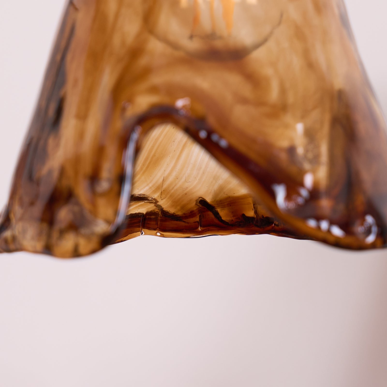 Vintage Hanglamp Messing & Amber Glas – Retro Verlichting Eetkamer Keukeneiland Bar Restaurant – E26/E27 Max 40W | Sansoti