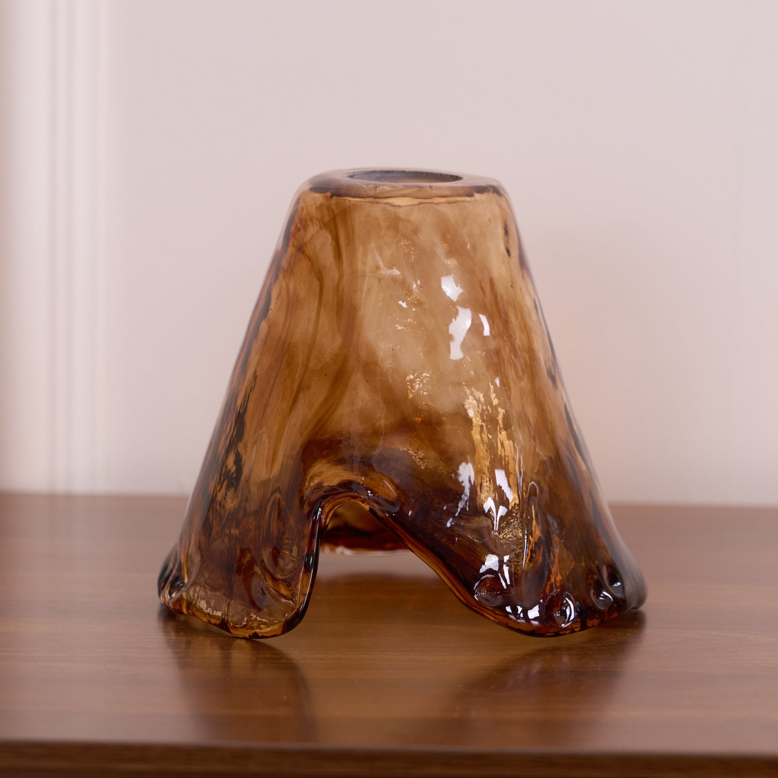 Vintage Hanglamp Messing & Amber Glas – Retro Verlichting Eetkamer Keukeneiland Bar Restaurant – E26/E27 Max 40W | Sansoti