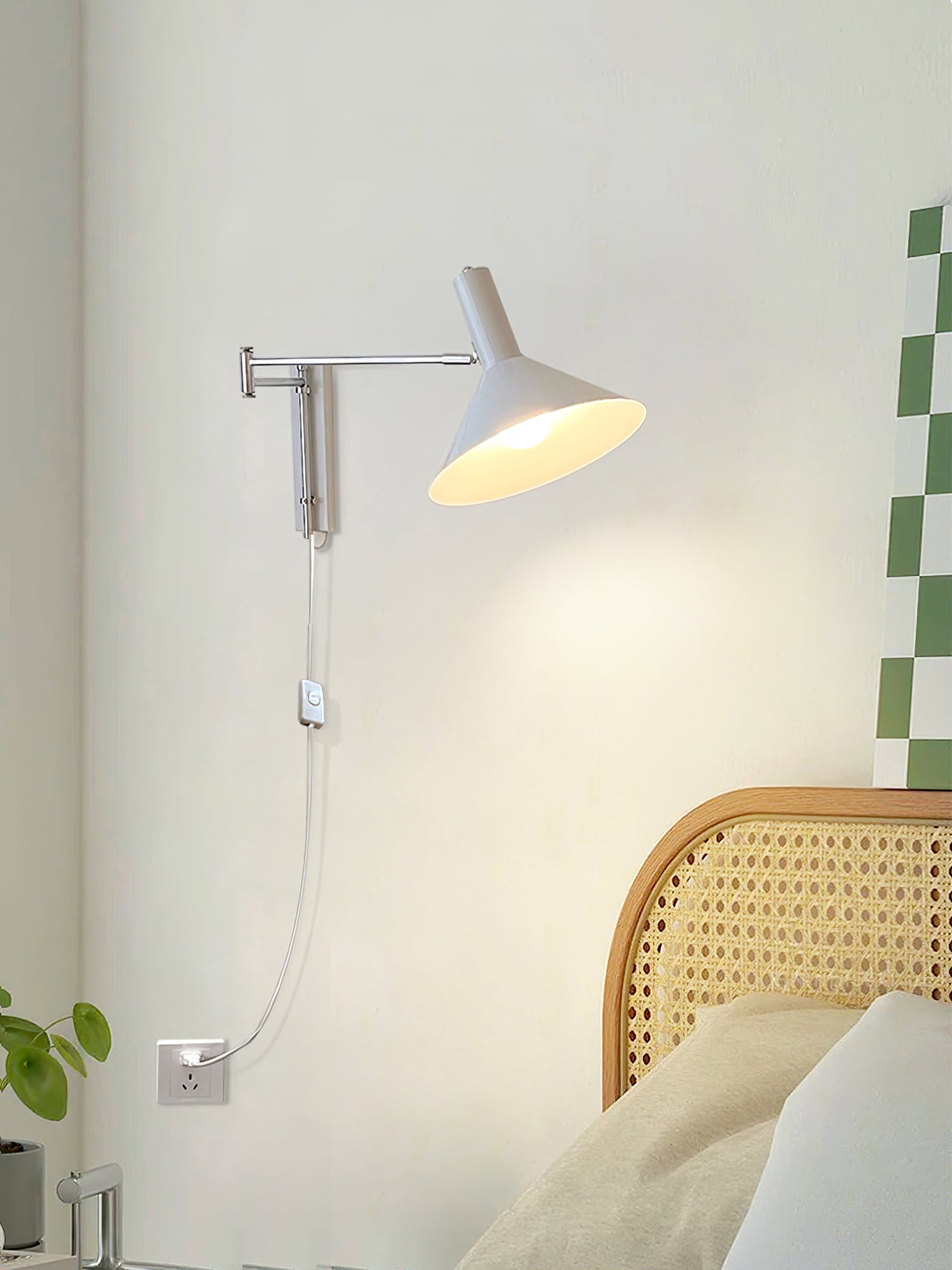 Verstelbare Metalen Wandlamp met Gelede Arm Industriële Stijl Muurverlichting Moderne Leeslamp | Sansoti