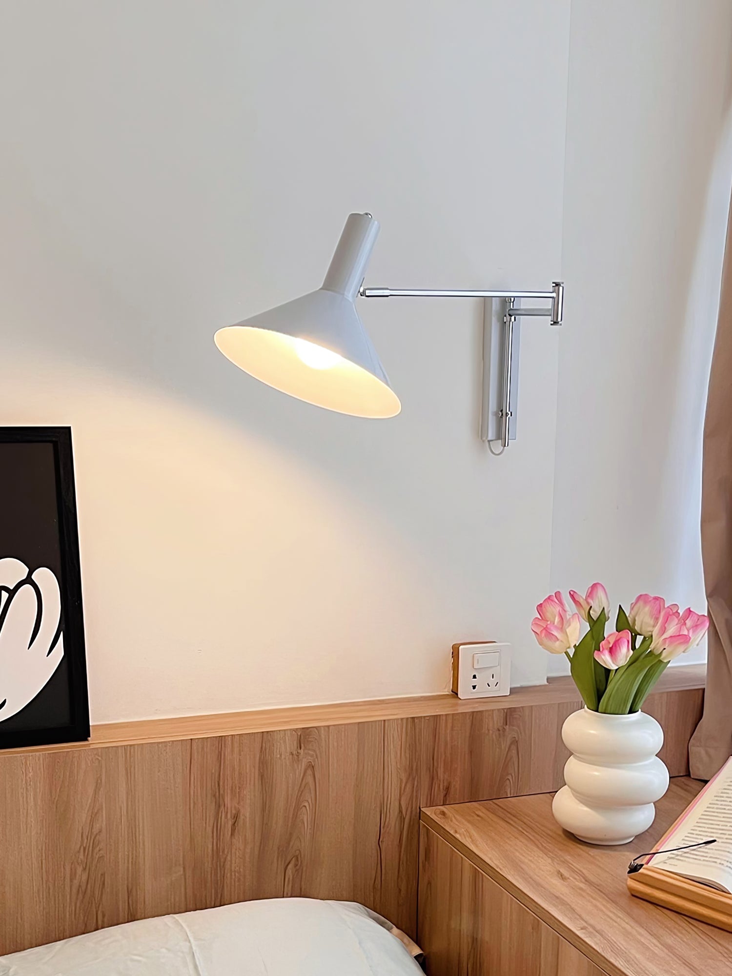 Verstelbare Metalen Wandlamp met Gelede Arm Industriële Stijl Muurverlichting Moderne Leeslamp | Sansoti