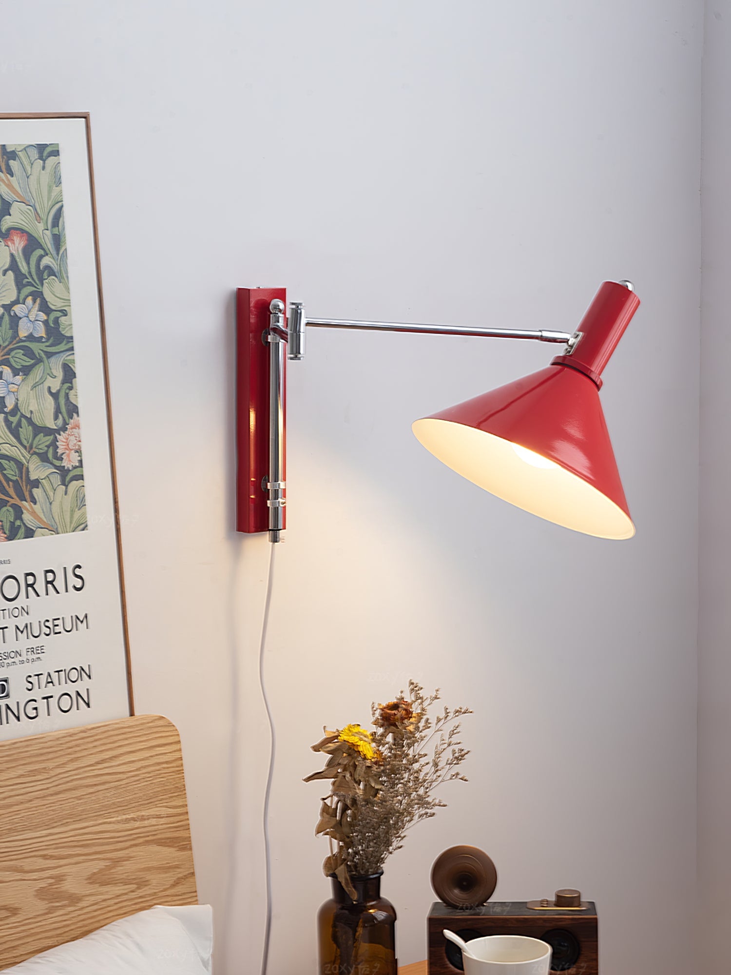 Verstelbare Metalen Wandlamp met Gelede Arm Industriële Stijl Muurverlichting Moderne Leeslamp | Sansoti