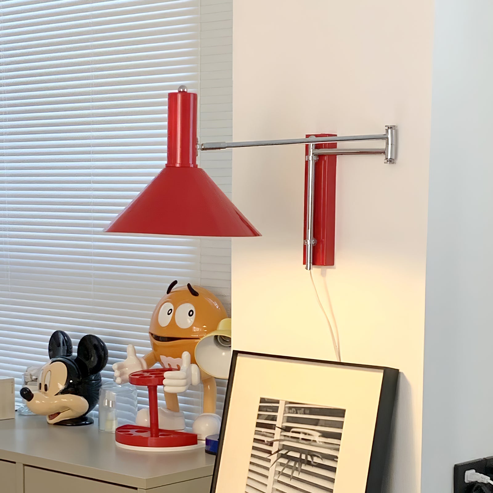 Verstelbare Metalen Wandlamp met Gelede Arm Industriële Stijl Muurverlichting Moderne Leeslamp | Sansoti