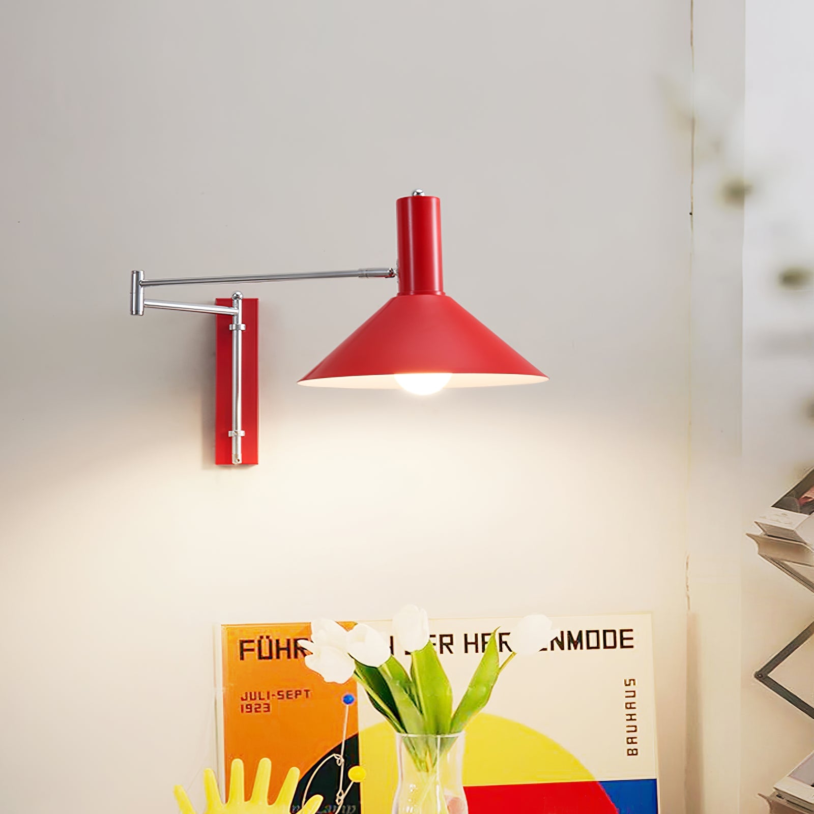 Verstelbare Metalen Wandlamp met Gelede Arm Industriële Stijl Muurverlichting Moderne Leeslamp | Sansoti