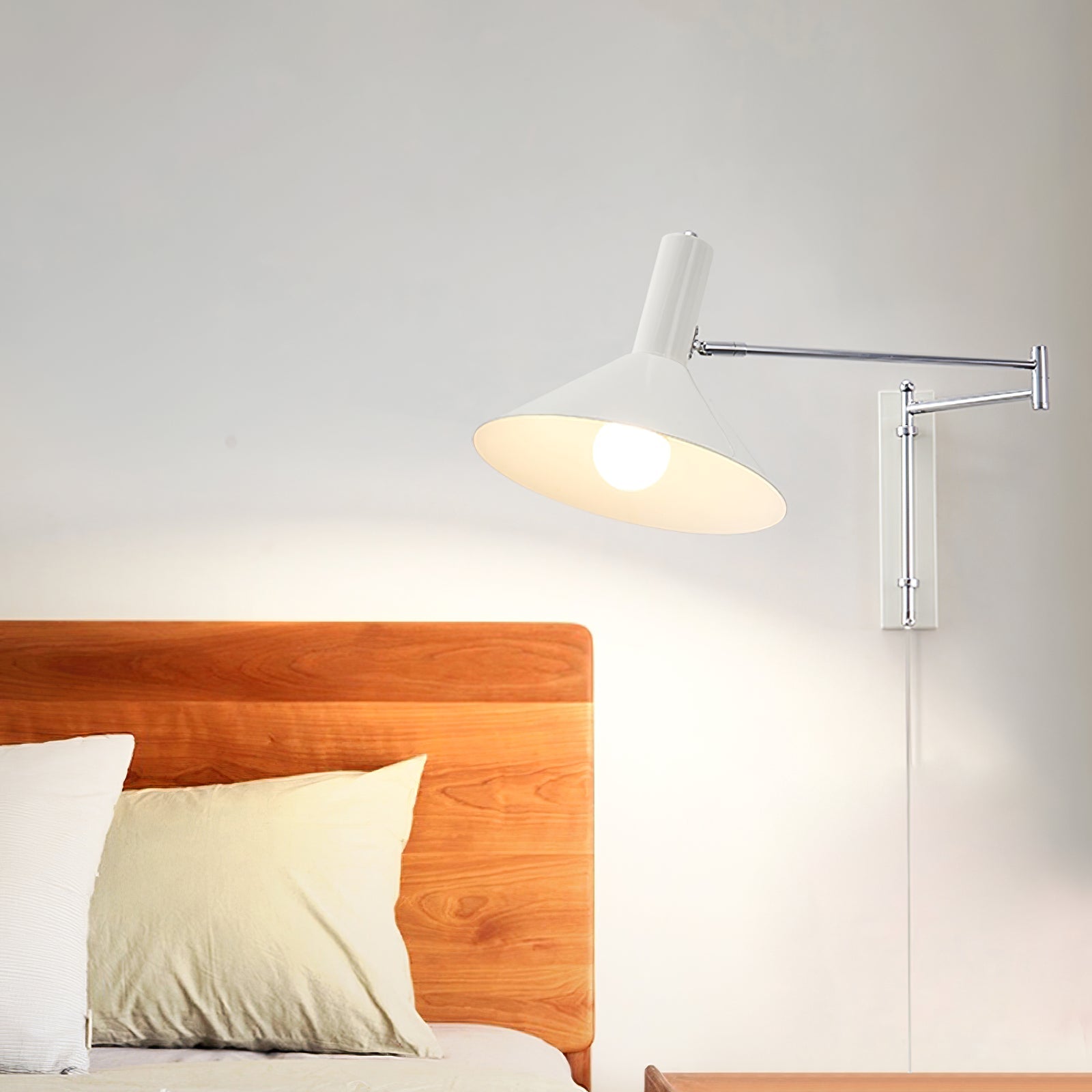 Verstelbare Metalen Wandlamp met Gelede Arm Industriële Stijl Muurverlichting Moderne Leeslamp | Sansoti