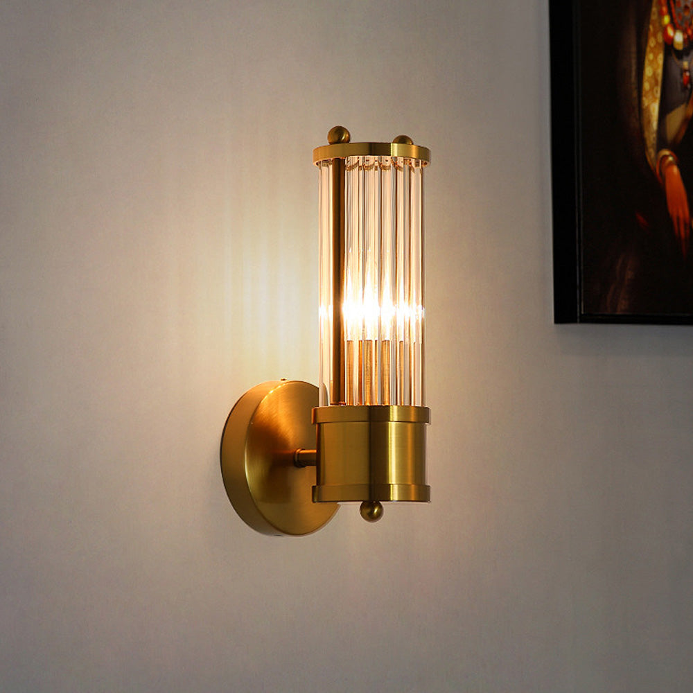 Wandlamp Goud IJzer & Glas LED Badkamer Woonkamer Slaapkamer Elegante Verlichting met Verstelbare Lichtkleur | Sansoti