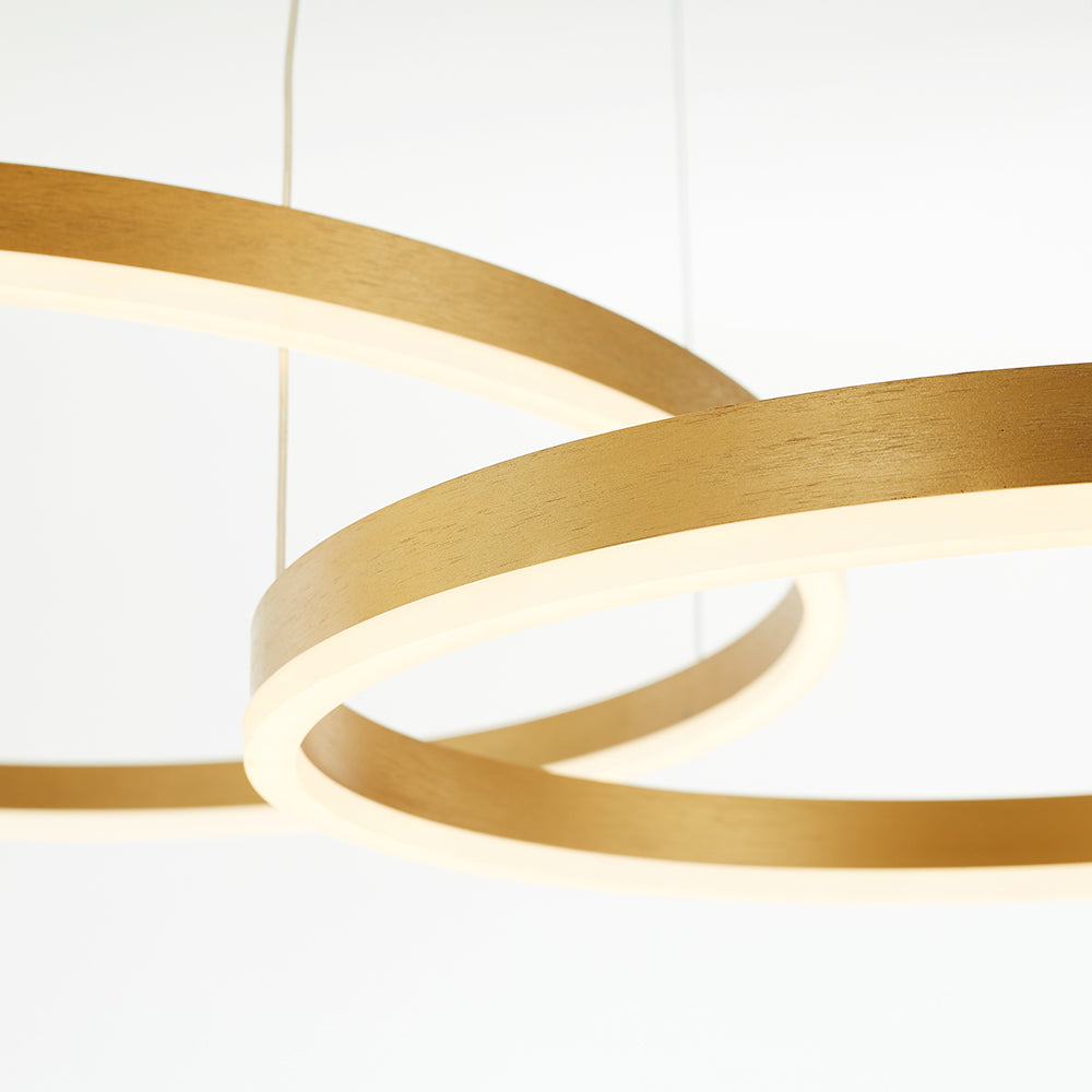Hängelampe Ring LED Gold Schwarz Metall Acryl Dimmbar Wohnzimmer Esszimmer Schlafzimmer | Restfield