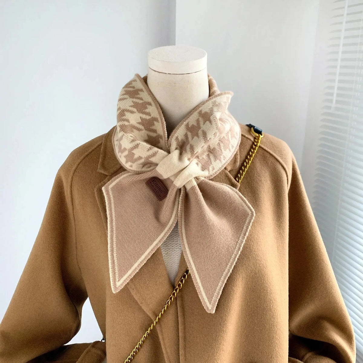 Kaschmir-Schal 95x12cm Strickmuster Damen Herren Winterschal Schmal Warm Wollakzent Luxuriöses Winteraccessoire | Sansoti