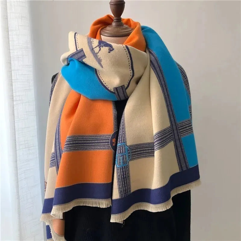 Kaschmir-Winterschal 200x65cm Weiches luxuriöses Umschlagtuch Winteraccessoire Warm Bequem für Damen und Herren | Sansoti