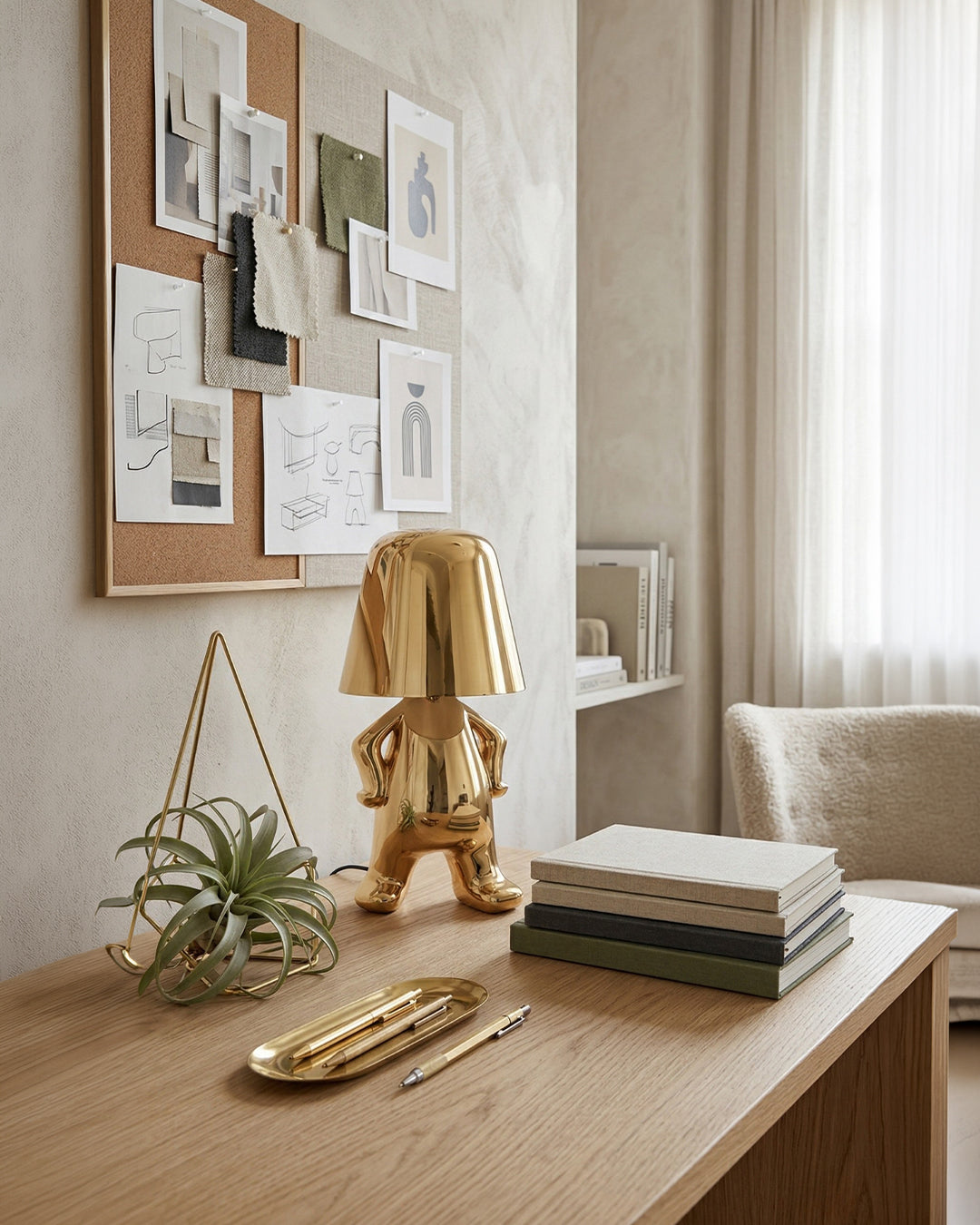 Metalen Tafellamp Sculptuur Figuur Sfeerlicht Touch Dimbaar LED Nachtlampje Goud Zilver Modern Design Decoratief | Sansoti