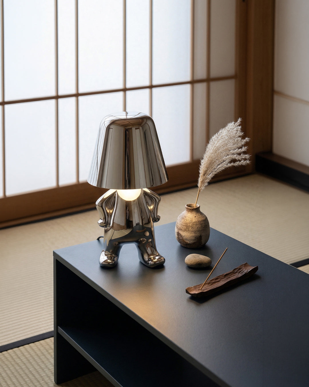 Metalen Tafellamp Sculptuur Figuur Sfeerlicht Touch Dimbaar LED Nachtlampje Goud Zilver Modern Design Decoratief | Sansoti