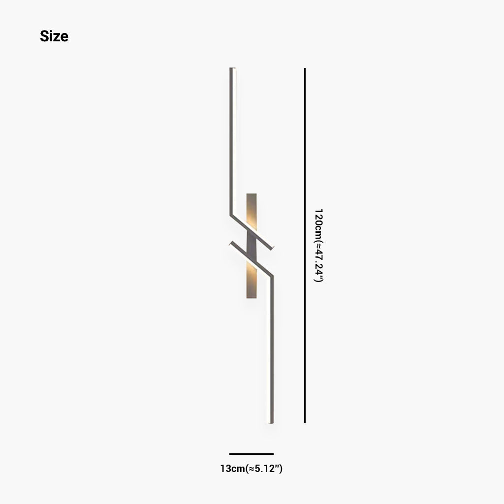 Dimmbarе lineare LED-Wandleuchte Gold Schwarz Modernes minimalistisches Design Einstellbares Licht Wohnzimmer Schlafzimmer | Sansoti