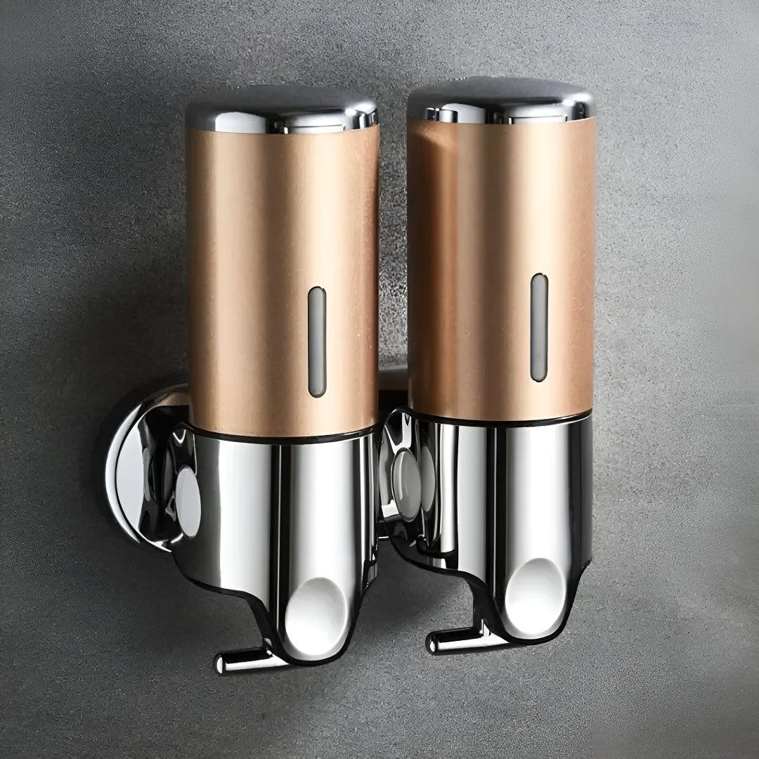 Zeeppompje Wandmontage Messing met Pompje 500ml Goud Zwart Chroom voor Badkamer Keuken Toiletruimte Stijlvol | Sansoti