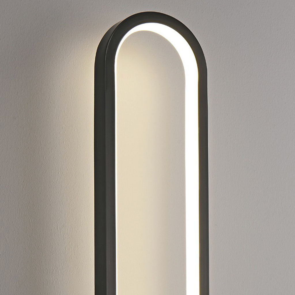 Ovale LED-Wandleuchte aus Aluminium, Schwarz-Gold, Schlafzimmer, Wohnzimmer, Flur, moderne minimalistische Beleuchtung | Sansoti