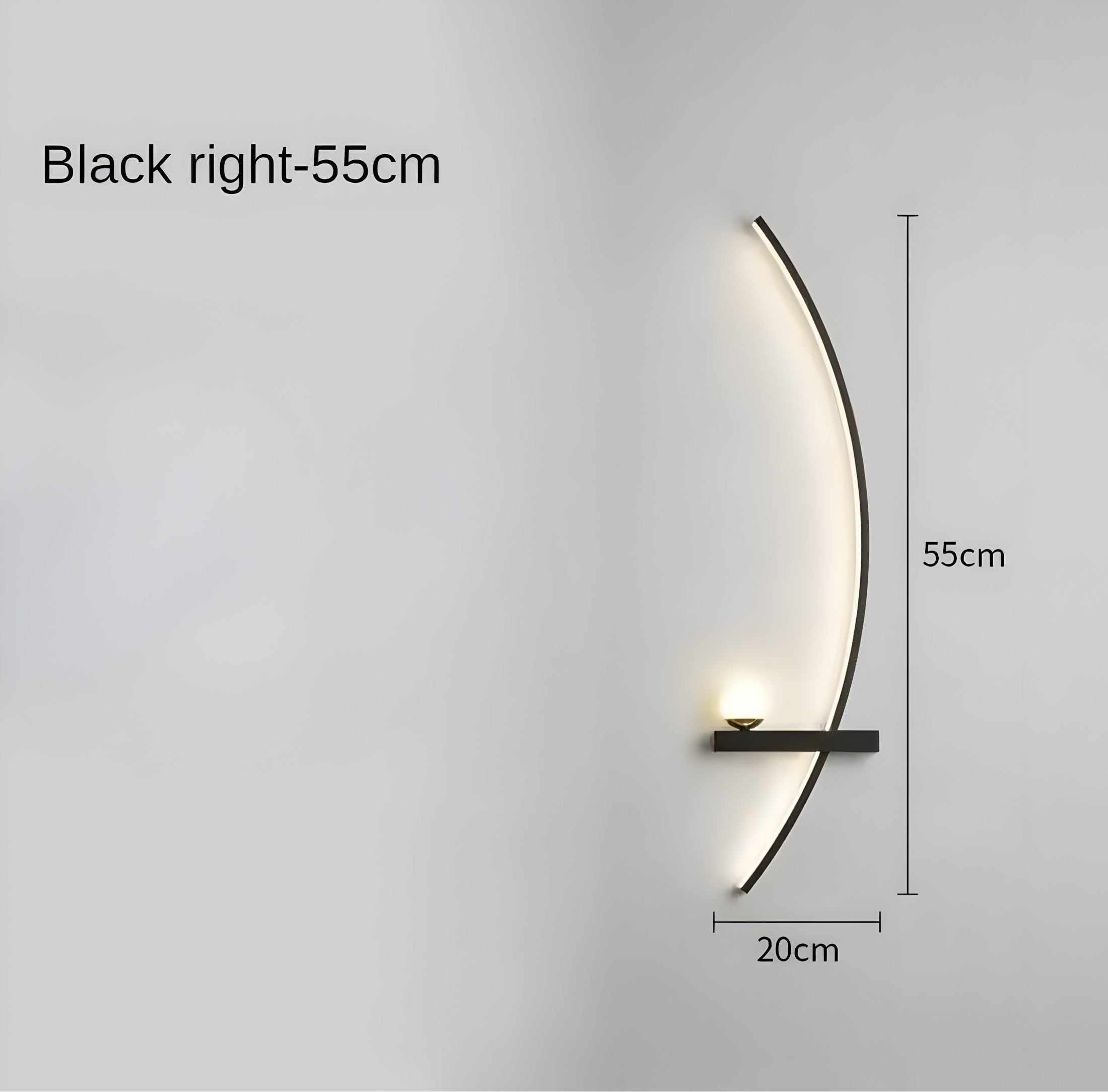 Moderne LED-Wandleuchte mit gebogenem Design und dimmbarer Beleuchtung für Schlaf- und Wohnzimmer | Restfield