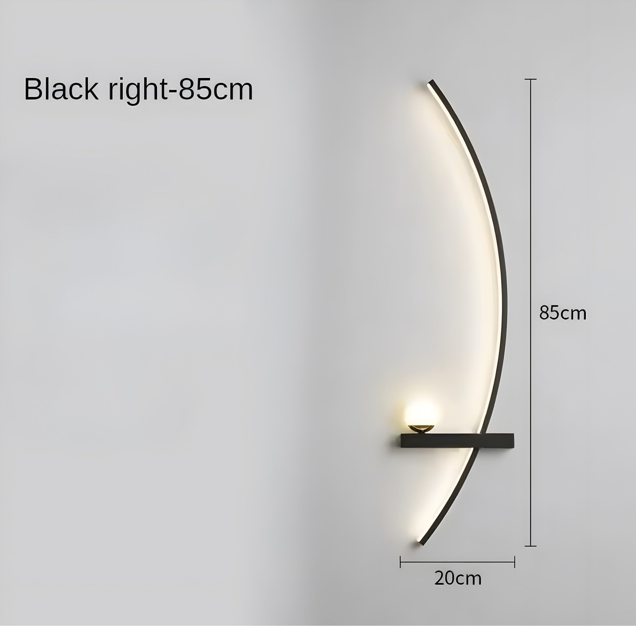 Moderne LED-Wandleuchte mit gebogenem Design und dimmbarer Beleuchtung für Schlaf- und Wohnzimmer | Restfield