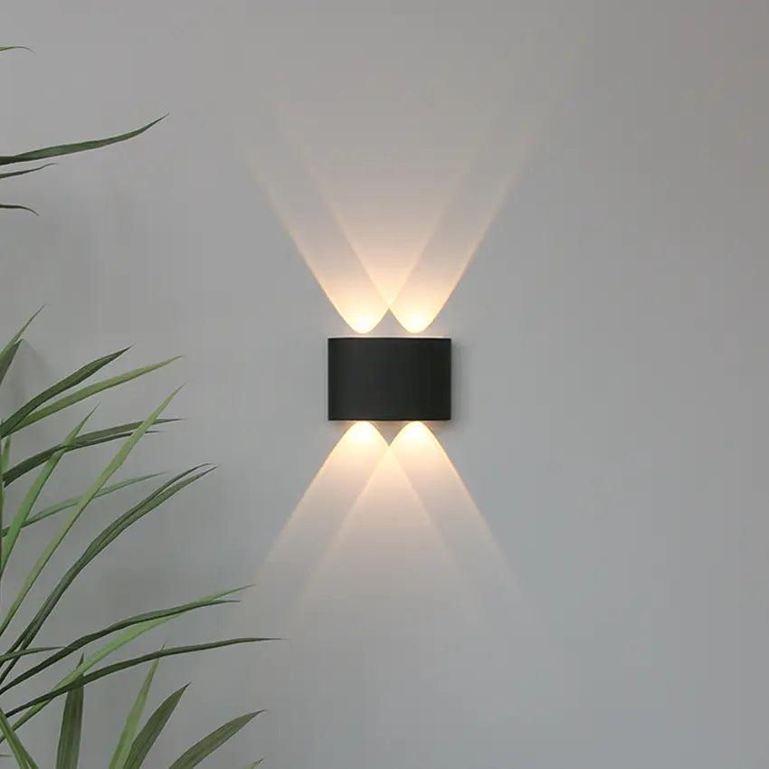 Wandlamp Modern Aluminium Zwart & Wit IP44 Warm Wit Innen & Buiten | Sansoti
