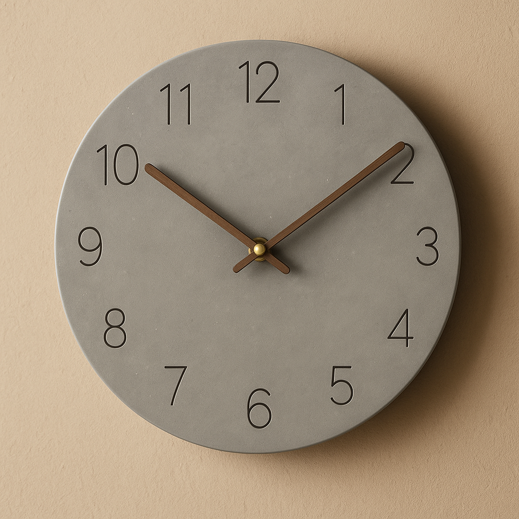 Houten Wandklok Ø29cm Modern Minimalistisch Stil Geruisloos Kwartsmechanisme Woonkamer Slaapkamer Kantoor | Sansoti