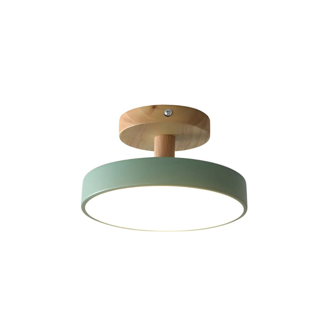 Pedol plafondlamp LED 12W hout groen plafondlamp slaapkamer hal Scandinavisch design moderne verlichting kleine ruimtes | Sansoti