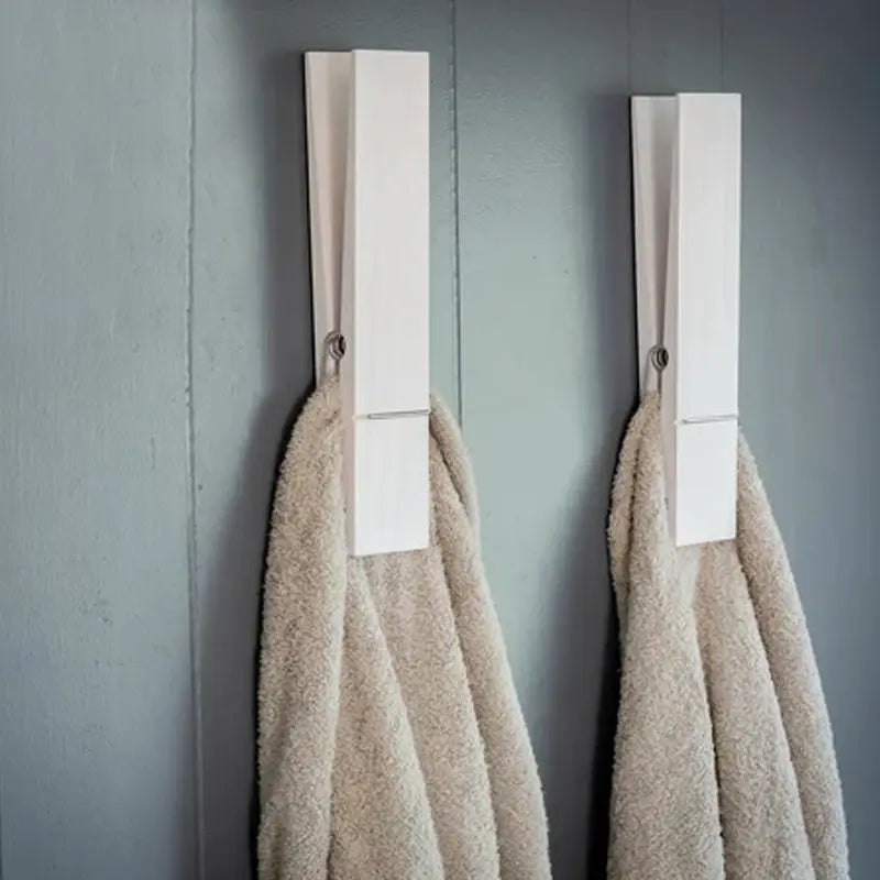 Wandhaak Knijper Hout Handdoekhouder Deur Natuurlijk Design Badkamer Kinderkamer | Sansoti