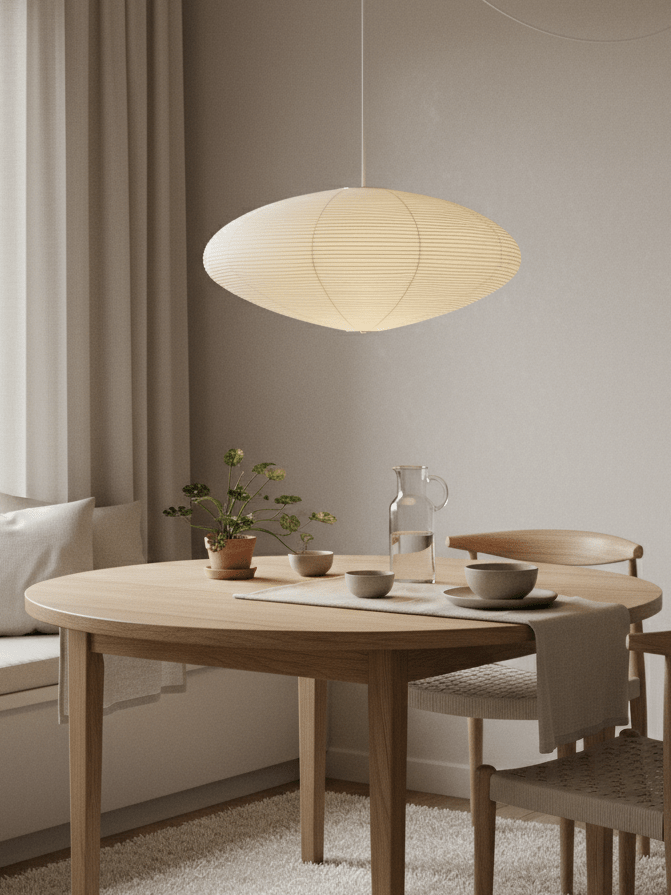 Handgemaakte Washi Papieren Hanglamp – Japans Design met E26/E27 Fitting – Zachte Verlichting voor Woonkamer, Slaapkamer & Eetkamer – Met Montagehaakjes | Sansoti