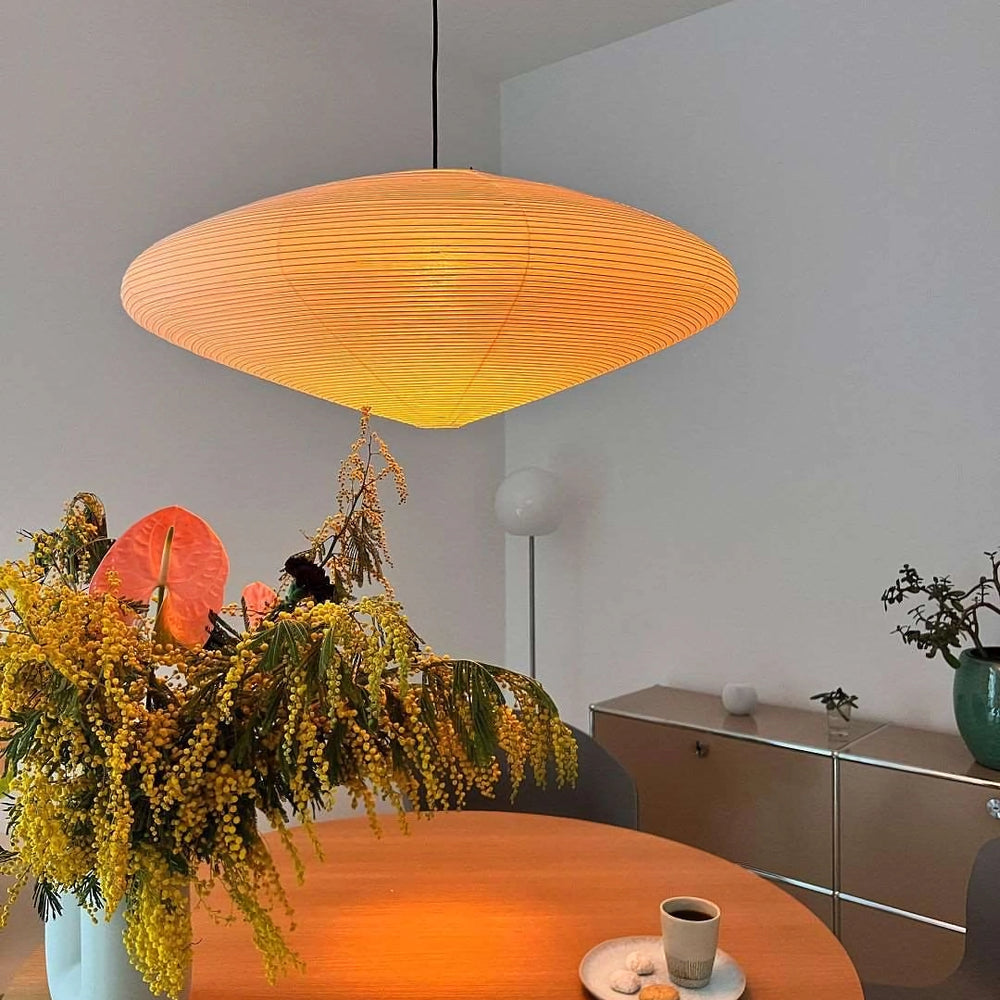 Handgemaakte Washi Papieren Hanglamp – Japans Design met E26/E27 Fitting – Zachte Verlichting voor Woonkamer, Slaapkamer & Eetkamer – Met Montagehaakjes | Sansoti