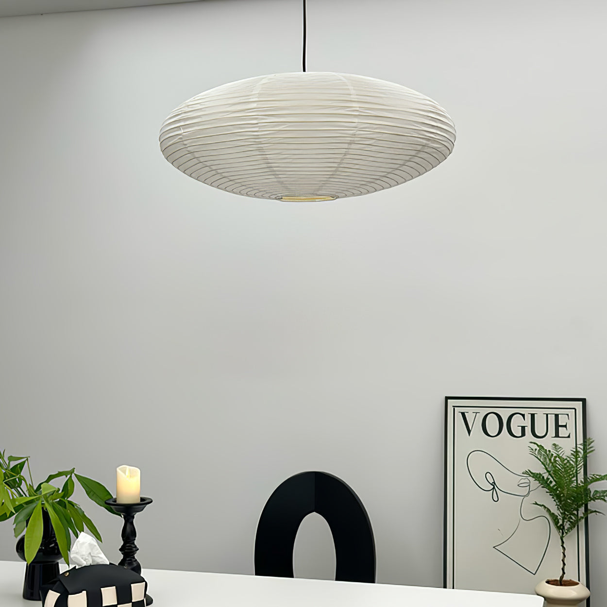 Handgemaakte Washi Papieren Hanglamp – Japans Design met E26/E27 Fitting – Zachte Verlichting voor Woonkamer, Slaapkamer & Eetkamer – Met Montagehaakjes | Sansoti