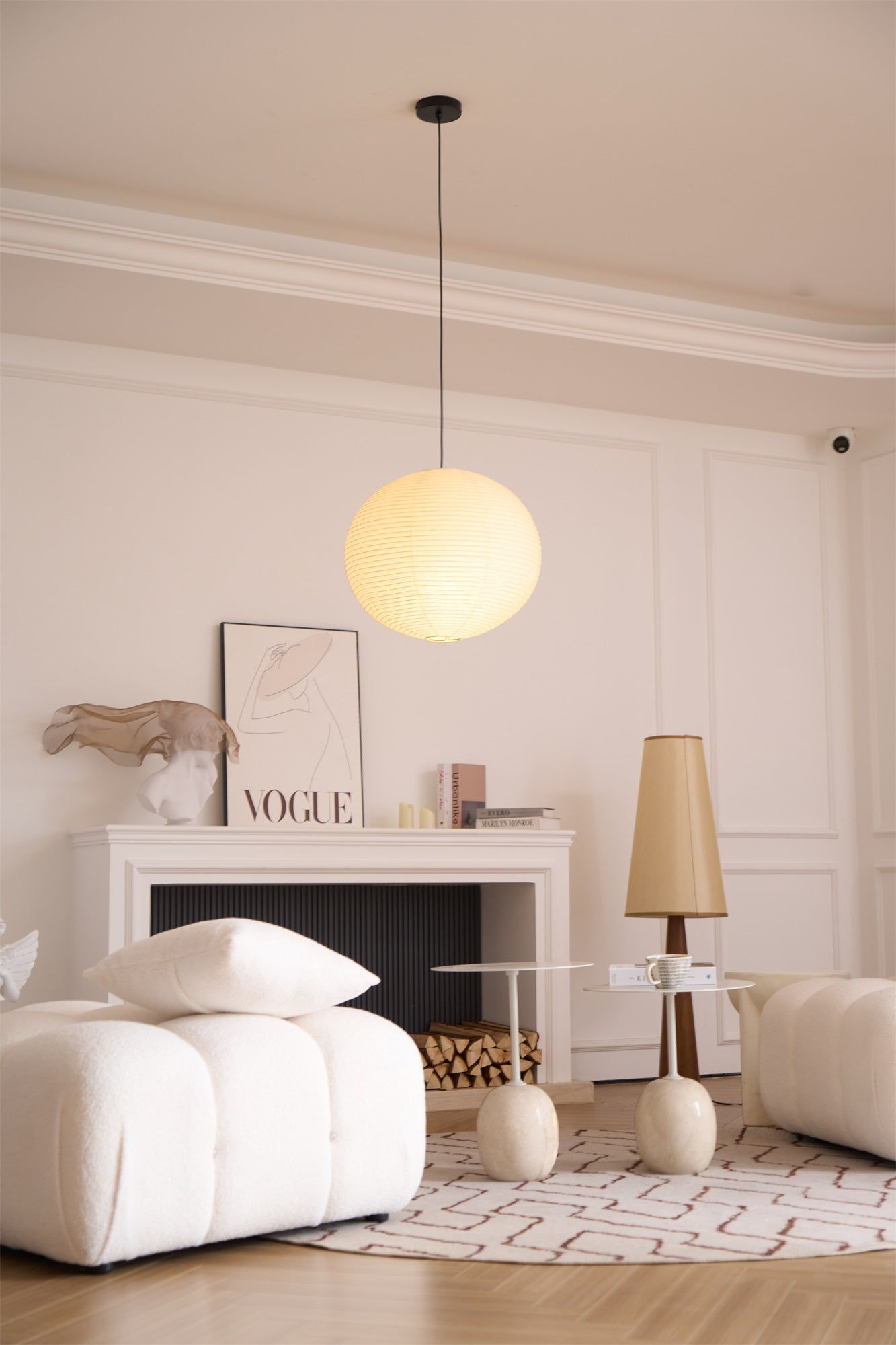 Japanse Mulberry Paper Hanglamp — Handgemaakte Washi Lampenkap Bol Sfeerverlichting | Sansoti