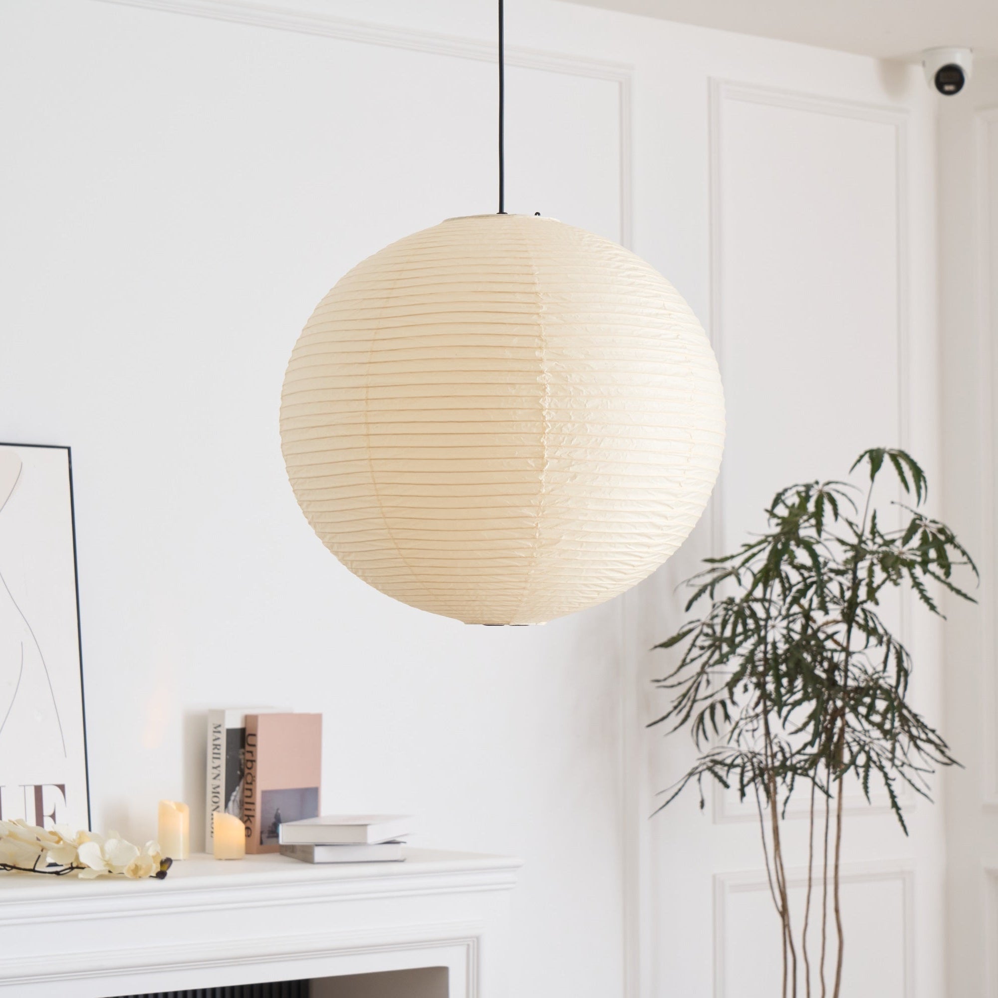 Japanse Mulberry Paper Hanglamp — Handgemaakte Washi Lampenkap Bol Sfeerverlichting | Sansoti
