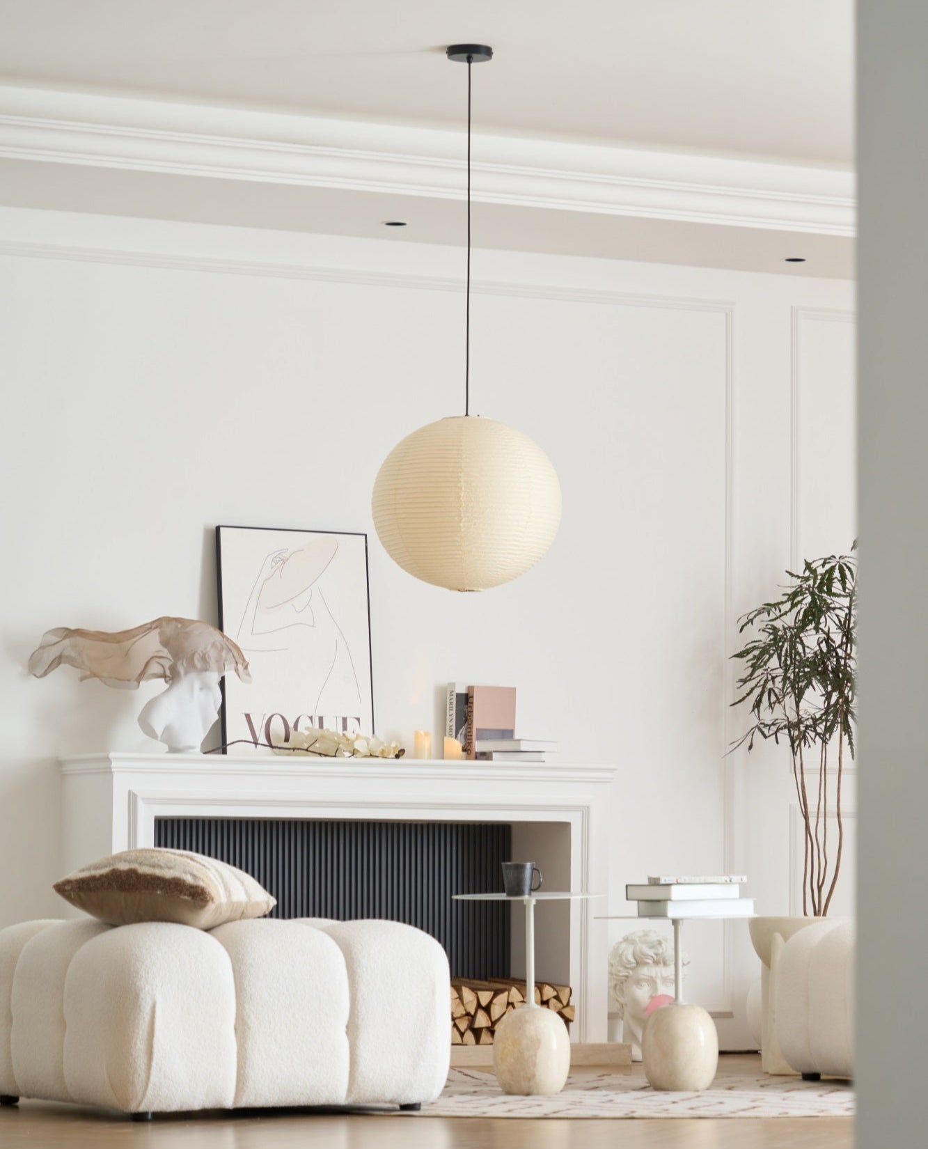 Japanse Mulberry Paper Hanglamp — Handgemaakte Washi Lampenkap Bol Sfeerverlichting | Sansoti