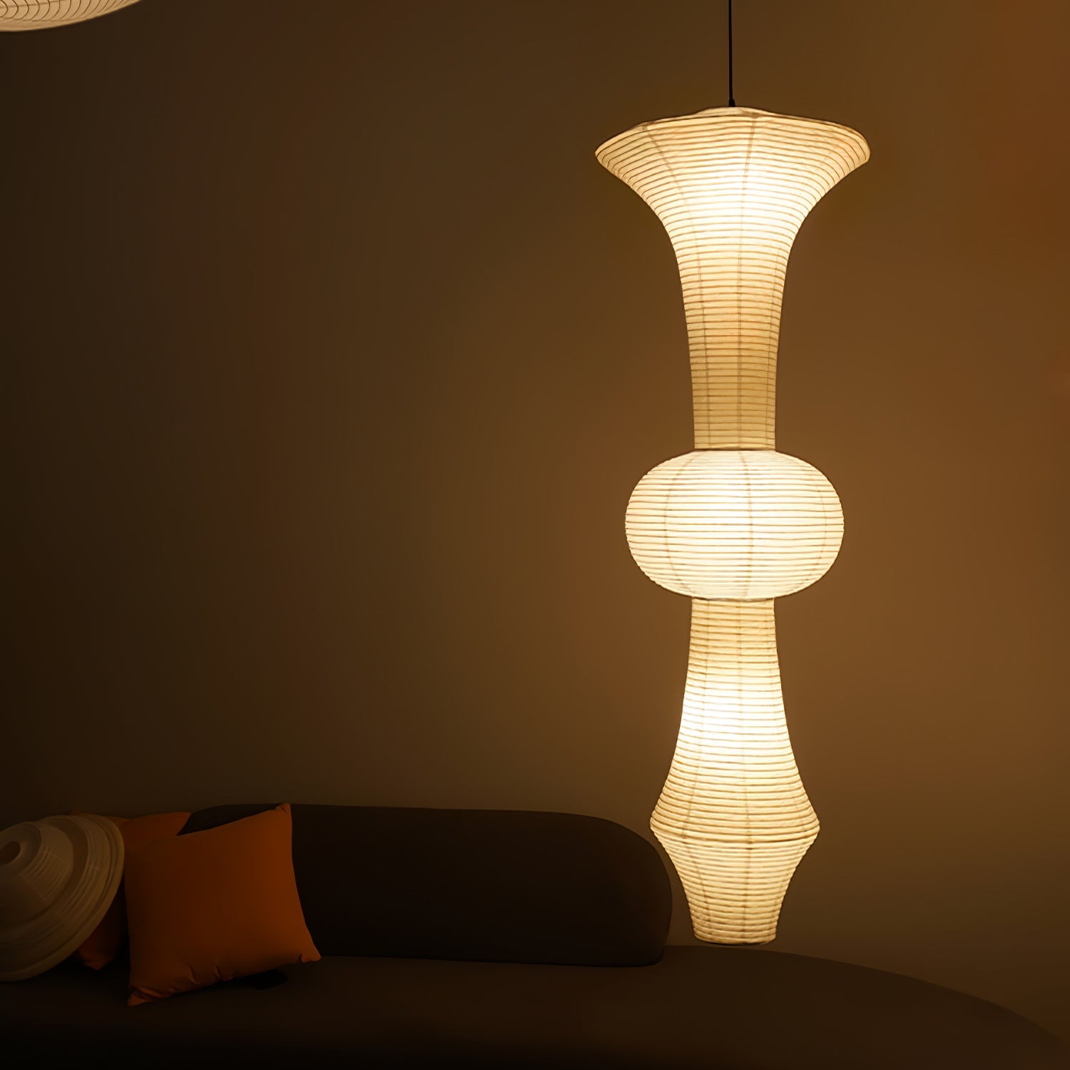 Japanse Hangende Papieren Lamp Zeven Formaten E26/E27 ø33-ø43cm 150-460cm Hoogte Mulberry Washi Moerasschors Translucide Kap Met Handgemaakt Karakter | Sansoti