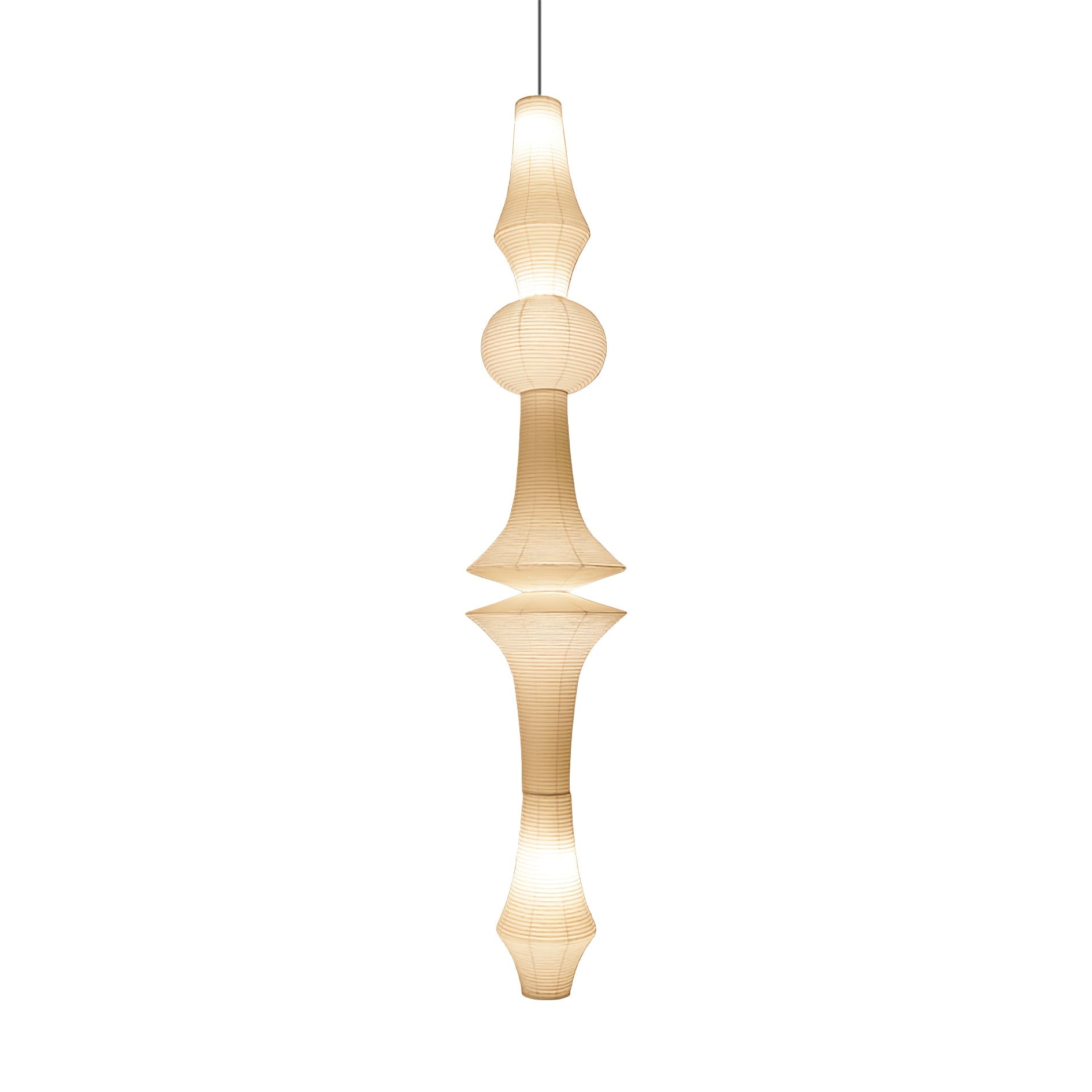 Japanse Hangende Papieren Lamp Zeven Formaten E26/E27 ø33-ø43cm 150-460cm Hoogte Mulberry Washi Moerasschors Translucide Kap Met Handgemaakt Karakter | Sansoti