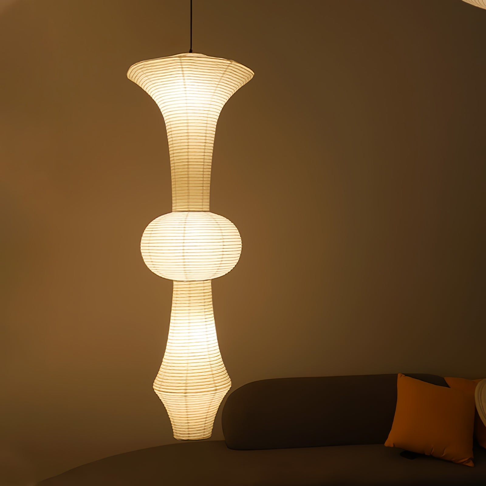 Japanse Hangende Papieren Lamp Zeven Formaten E26/E27 ø33-ø43cm 150-460cm Hoogte Mulberry Washi Moerasschors Translucide Kap Met Handgemaakt Karakter | Sansoti