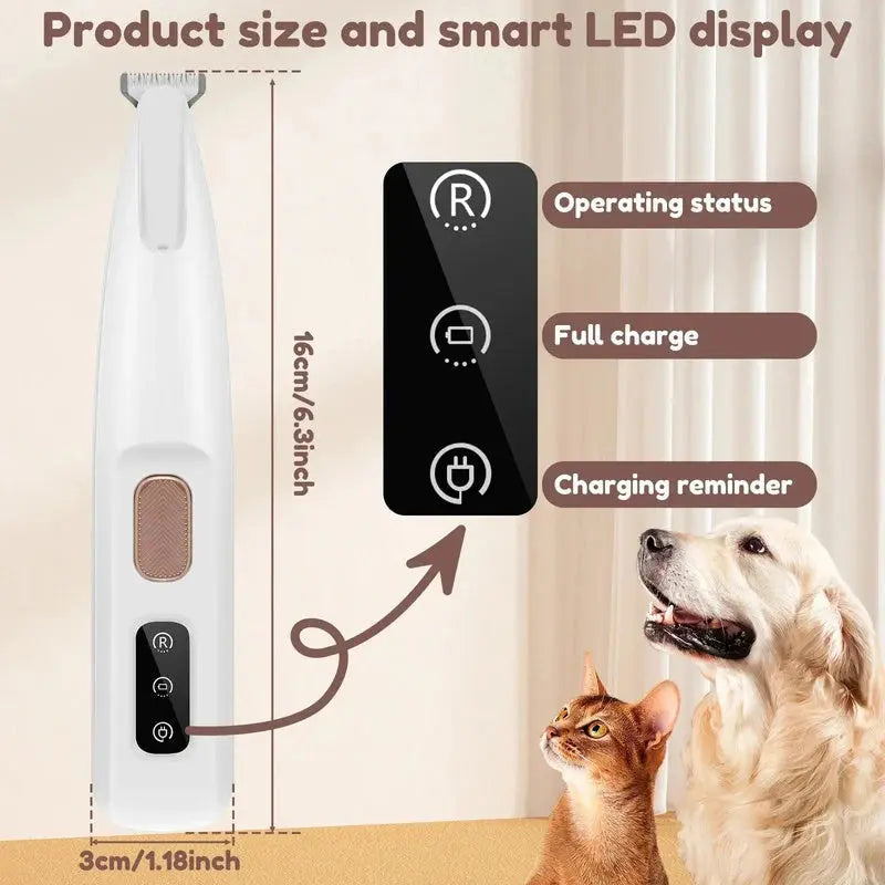Oplaadbare Huisdierenschaar met LED-Verlichting | Waterbestendig | Stil & Comfortabel | Sansoti