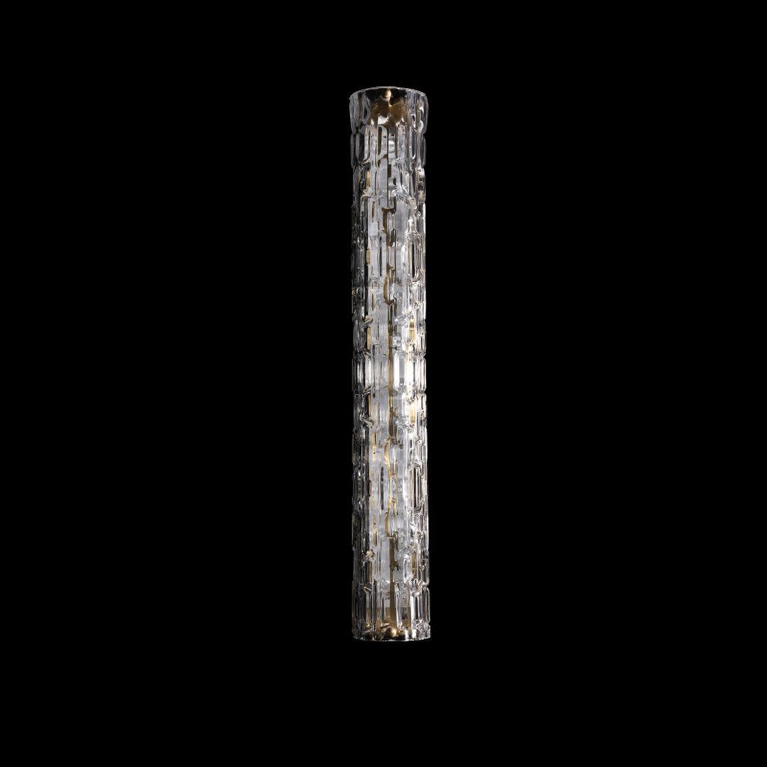 Glas-Wandleuchte aus messingfarbenem Metall, integrierte LED 3000K-6000K, dimmbare integrierte Beleuchtung, Wohnzimmer | Sansoti