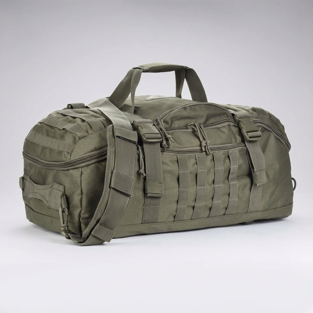 Waterproof Travel Bag 45L with Adjustable Carrying Systems, Backpack, Shoulder Bag, Handles, Gray Sports Bag, Weekend Bag | Sansoti