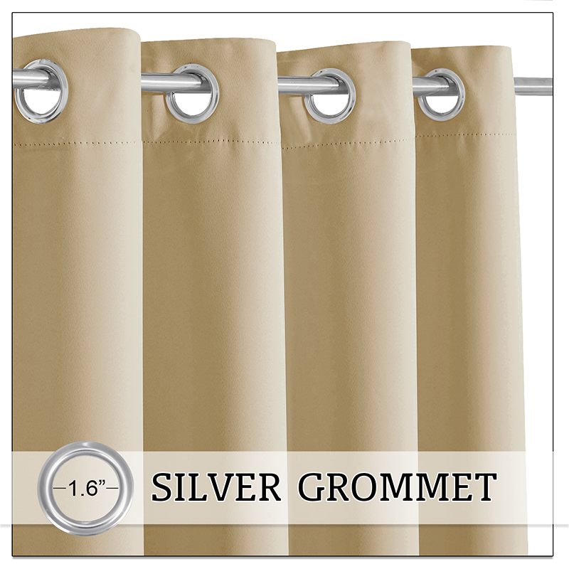 Waterproof Outdoor Curtain with Weight Bags – Blackout Privacy & UV Protection for Patio & Veranda | Sansoti